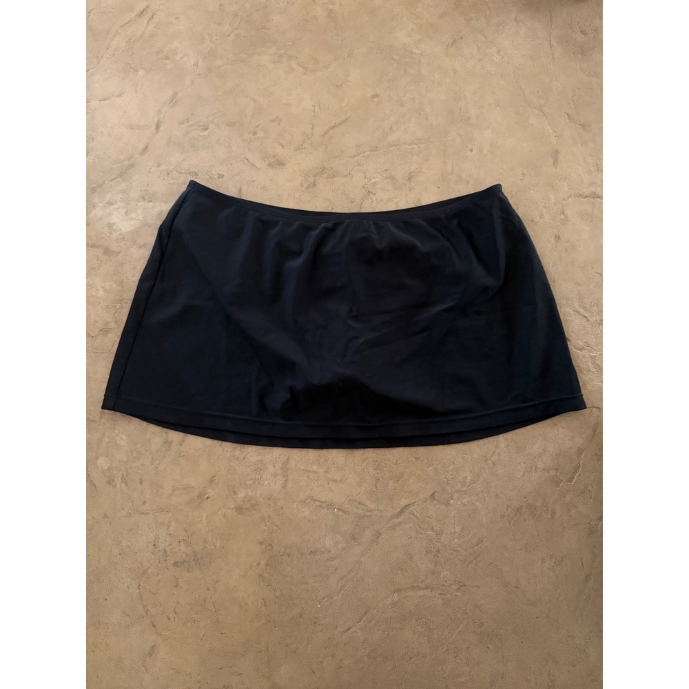 Baja Blue Womens Black Swim Skirt Built-in Brief Bottoms HB02921 Size 10